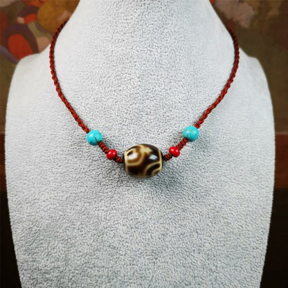 Treasure Vase Dalo Dzi Bead Necklace