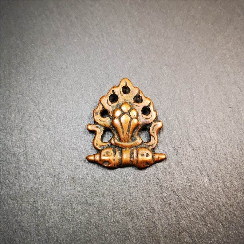 Mani Jewel/Wish Fulfilling Cintamani Badge - Tibetan Buddhist art, close-up detail