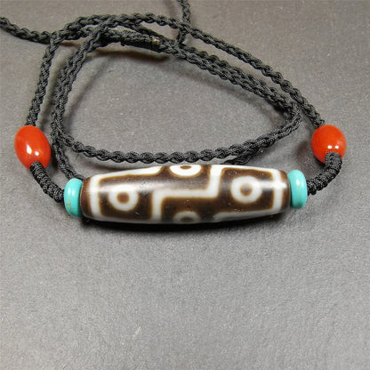 9 Eyed Dzi Bead Necklace Gandhanra-ART