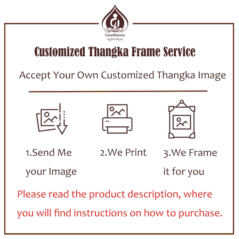 Gandhanra Customized Thangka Frame Service, Handmade Tibetan Buddhist Tapestry Wall Hanging,Accepting Customized Patterns