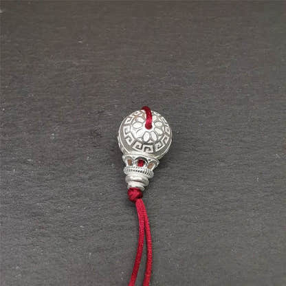 Sterling Silver Guru Bead - Tibetan Buddhist art, view 5