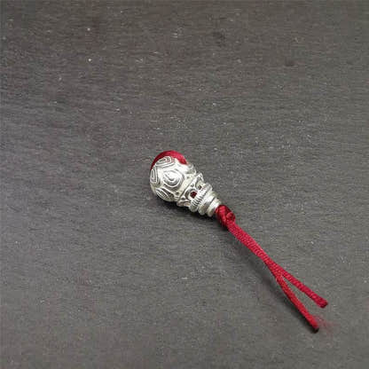 Sterling Silver Guru Bead - Tibetan Buddhist art, view 9