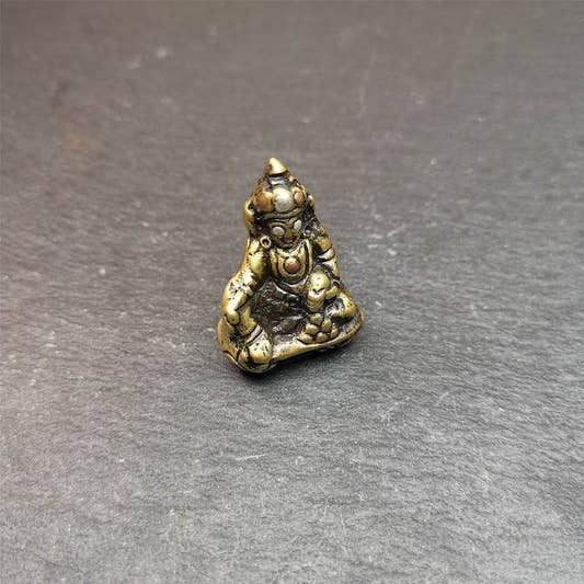 Buddha statue of - Yellow Jambhala Dzambhala - Tibetan Buddhist statue, front view