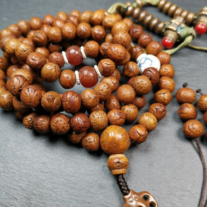 10mm 108 Dragon Eye Bodhi Bead Mala,Prayer Beads