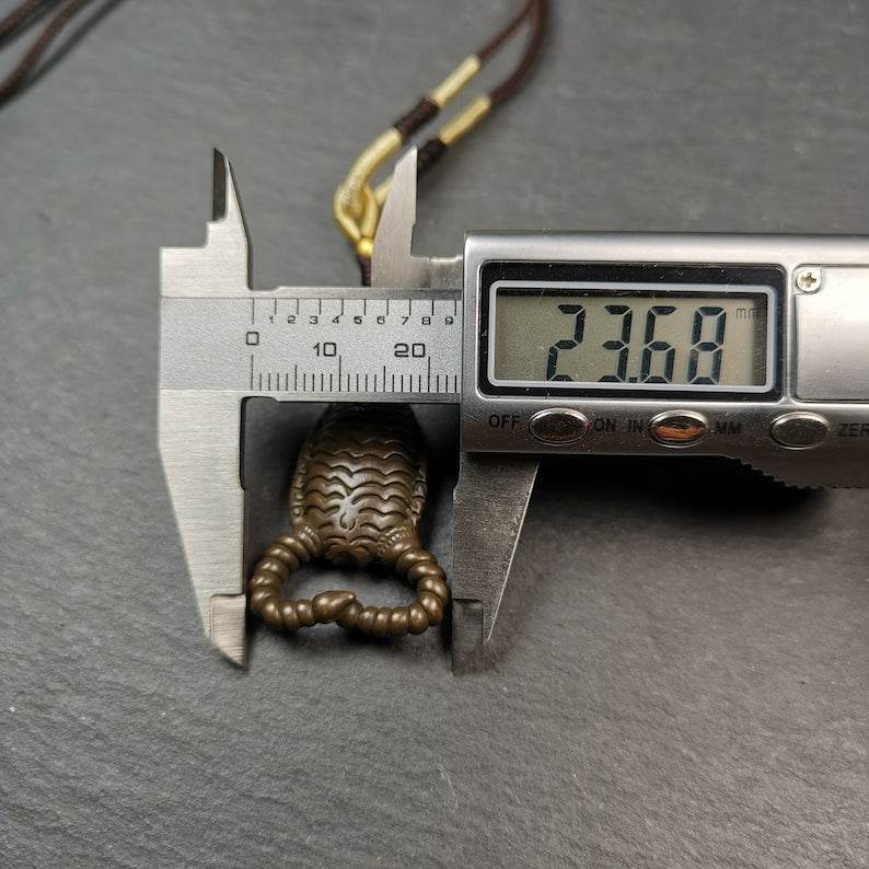 Amulet,Scorpion Guru of Padmasambhava, Buddhist Scorpion Totem Pendant - Tibetan Buddhist amulet, size reference