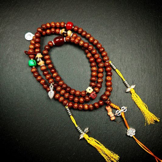 108 Lotus Seed Mala Necklace - Prayer Beads