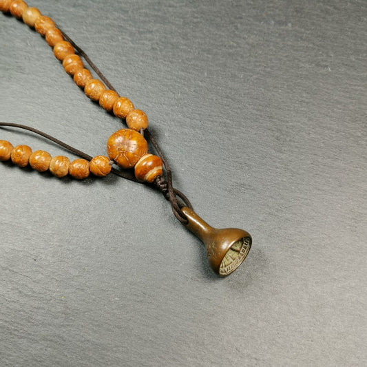 Mala Necklace Pendant,Old Stupa TsaTsa Mold Amulet, Prayer Beads Accessories