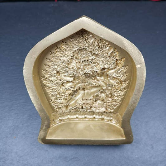 Vajrapani Mahachakra ,Maha-cakra-vajri,Chagna Dorje Korlo Chen Po mold - Tibetan tsa tsa mold, front view