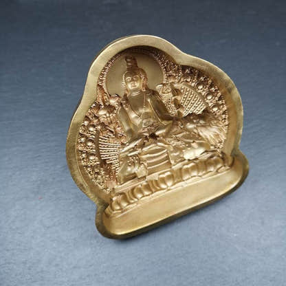 Avakokitesvara, Seng Ge Dra Chenrezig ,the Lion's Roar,12 - Tibetan tsa tsa mold, close-up detail