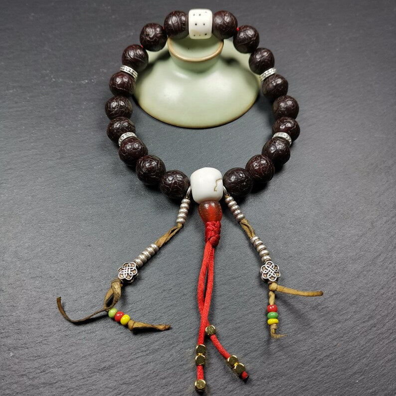 Handhold Wrist Mala, Bodhi Seed Beads Bracelet