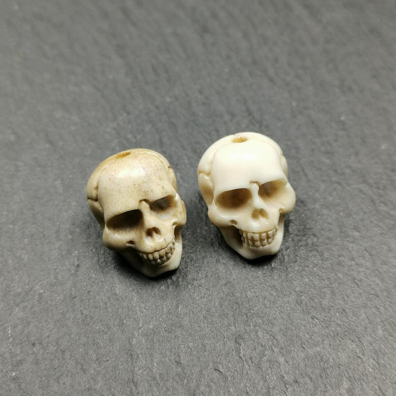 White Skull Spacer Bead for Prayer Bead