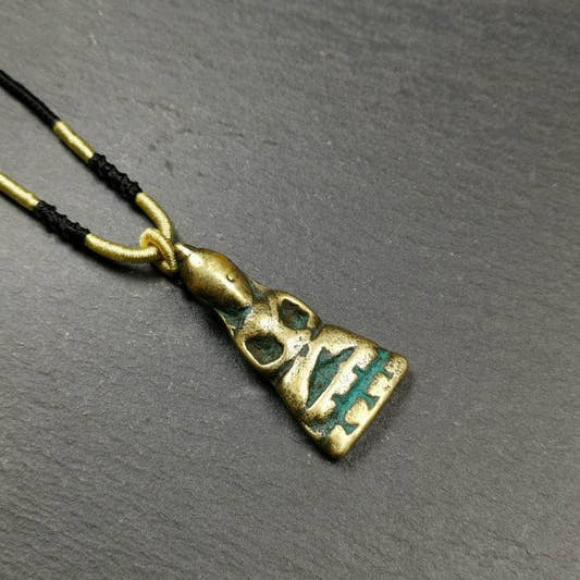 Buddhist Protective Amulet,Amitayus Statue Pendant - Tibetan Buddhist amulet, front view