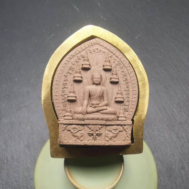 Shakyamuni Tsa Tsa Mold-5cm - Tibetan tsa tsa mold, front view