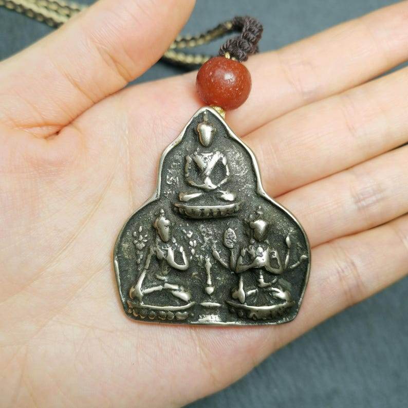 Statue Pendant,Protective Amulet - Tibetan Buddhist amulet, view 4