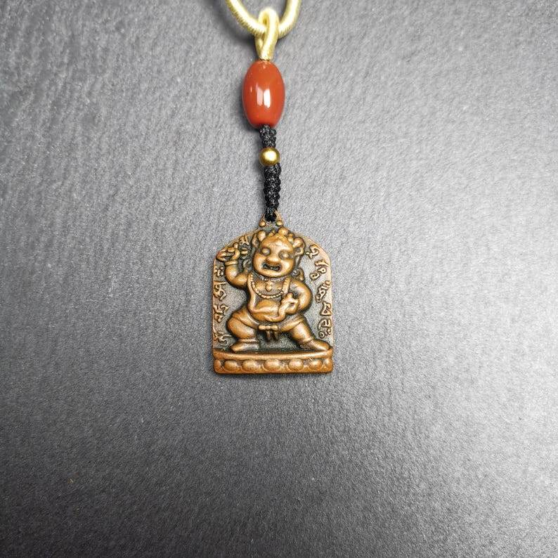 Statue Pendant,Vajrapani Amulet Badge - Tibetan Buddhist amulet, view 4