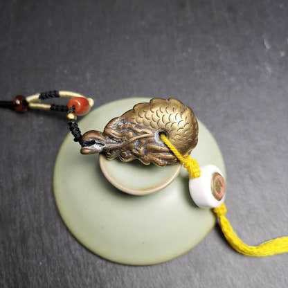 Amulet, Dragon Charm Pendant - Tibetan Buddhist amulet, view 4