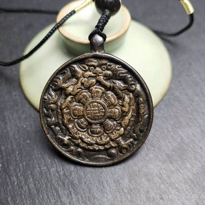 Calendar Amulet Sipaho Badge - Melong Mirror,43mm - Tibetan Buddhist amulet, view 5