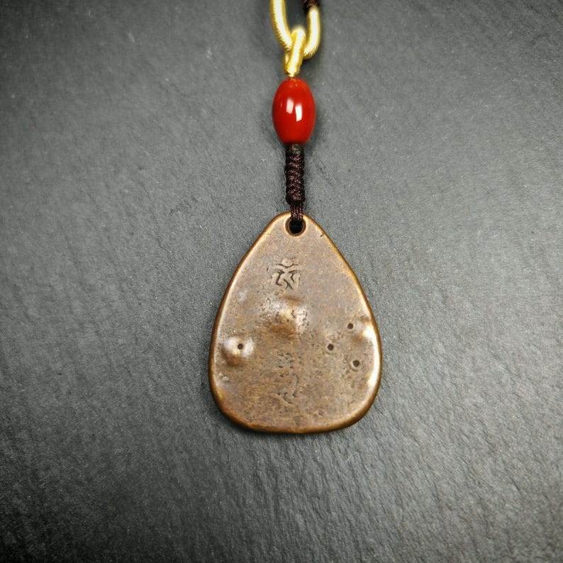 Statue Amulet,Green Tara Pendant - Tibetan Buddhist amulet, view 4