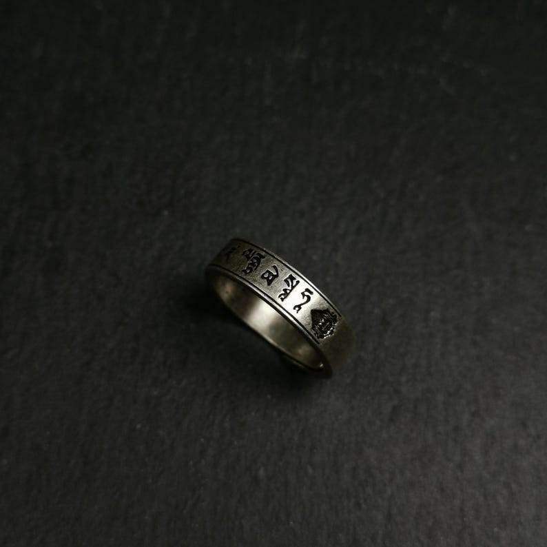 Silver Ring - Tibetan Buddhist art, view 7