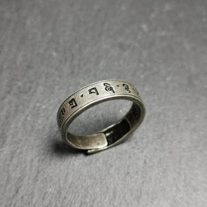 Silver Ring - Tibetan Buddhist art, view 9