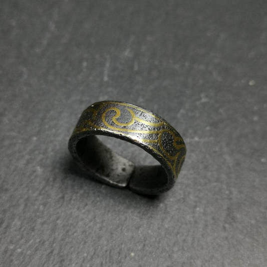 Tibetan Ring - Tibetan Buddhist art, front view