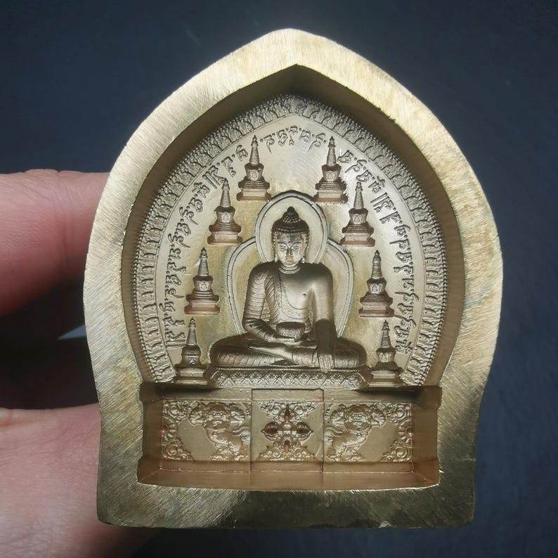 Shakyamuni Tsa Tsa Mold-5cm - Tibetan tsa tsa mold, view 4
