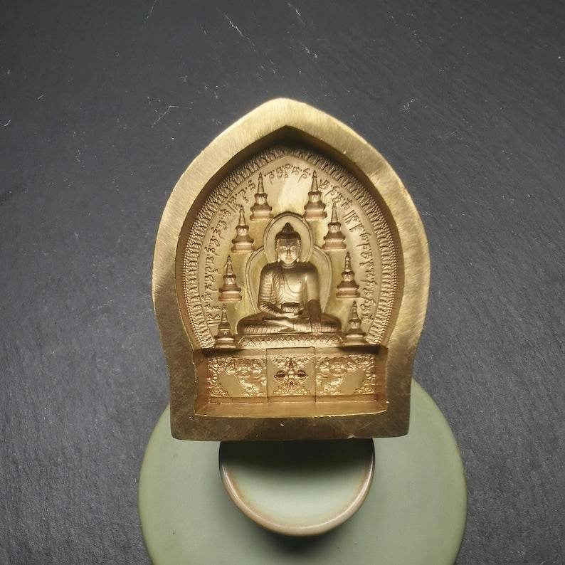 Shakyamuni Tsa Tsa Mold-5cm - Tibetan tsa tsa mold, detailed view