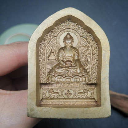 Shakyamuni Tsa Tsa Mold,5cm Height - Tibetan tsa tsa mold, view 5