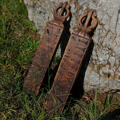 Buddhist Zanpar Wooden Mold Stick