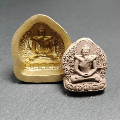 4cm Samantabhadra Yab Yum Tsa Tsa Mold - Tibetan tsa tsa mold, front view