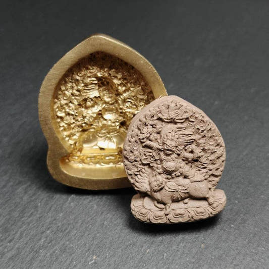 Tsa Tsa Mold,Wrathful Guru Rinpoche,5cm Height - Tibetan tsa tsa mold, front view