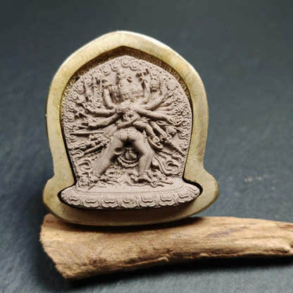 Kalachakra Vajra Tsa Tsa Mold,4.5cm Height - Tibetan tsa tsa mold, close-up detail