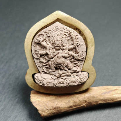 Mahakala Tsa Tsa Mold,4.5cm Height - Tibetan tsa tsa mold, detailed view