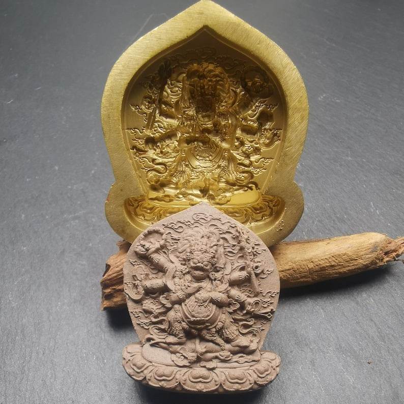 Mahakala Tsa Tsa Mold,4.5cm Height - Tibetan tsa tsa mold, view 5