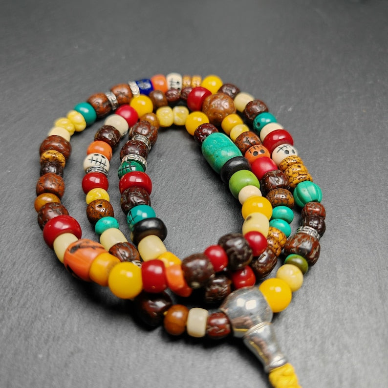 Mala Necklace - Prayer Beads,38cm Length