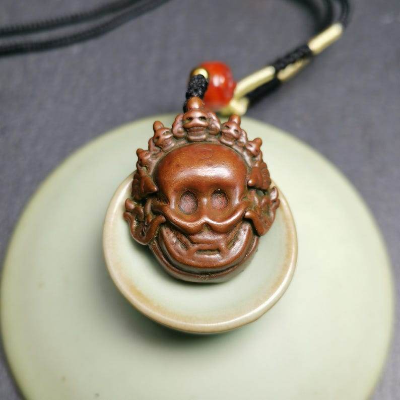Gau Box Amulet,Ghau Shrine,Altar Necklace - Tibetan Buddhist bead necklace, view 4