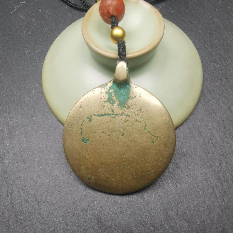 Calendar Amulet Sipaho Badge - Melong Mirror 43mm - Tibetan Buddhist amulet, view 4