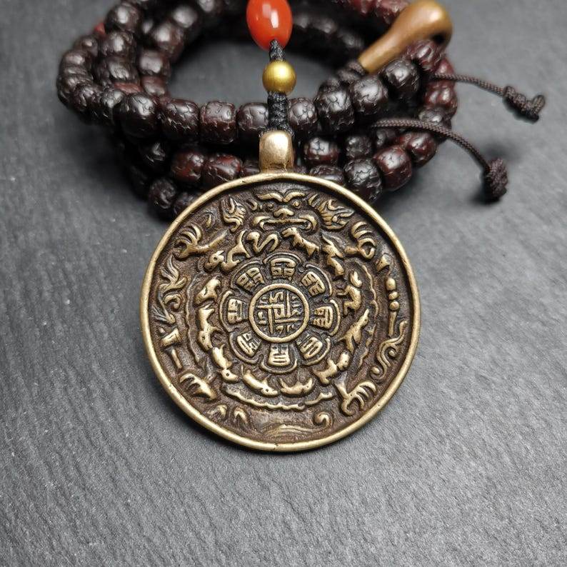 Calendar Amulet Sipaho Badge - Melong Mirror,45mm - Tibetan Buddhist amulet, view 5