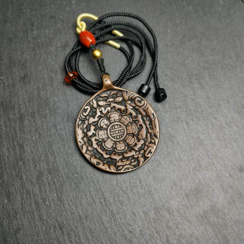 Calendar Amulet Sipaho Badge - Melong Mirror,45mm - Tibetan Buddhist amulet, view 4