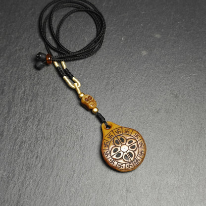 Kapala Citipati Mandala Pendant Amulet,40mm × 32mm