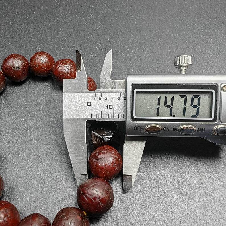 Bodhi Seed Beads Wrist Mala - 14mm - Tibetan Buddhist mala beads, view 8