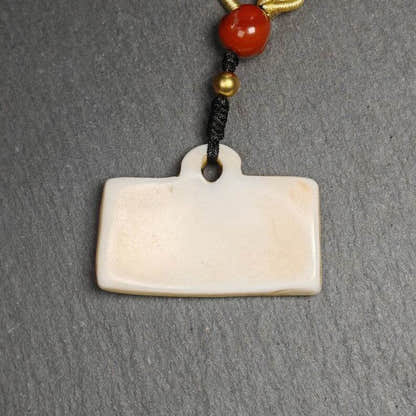 Amulet Badge with Tibetan Letters Karmapa - Tibetan Buddhist amulet, view 4