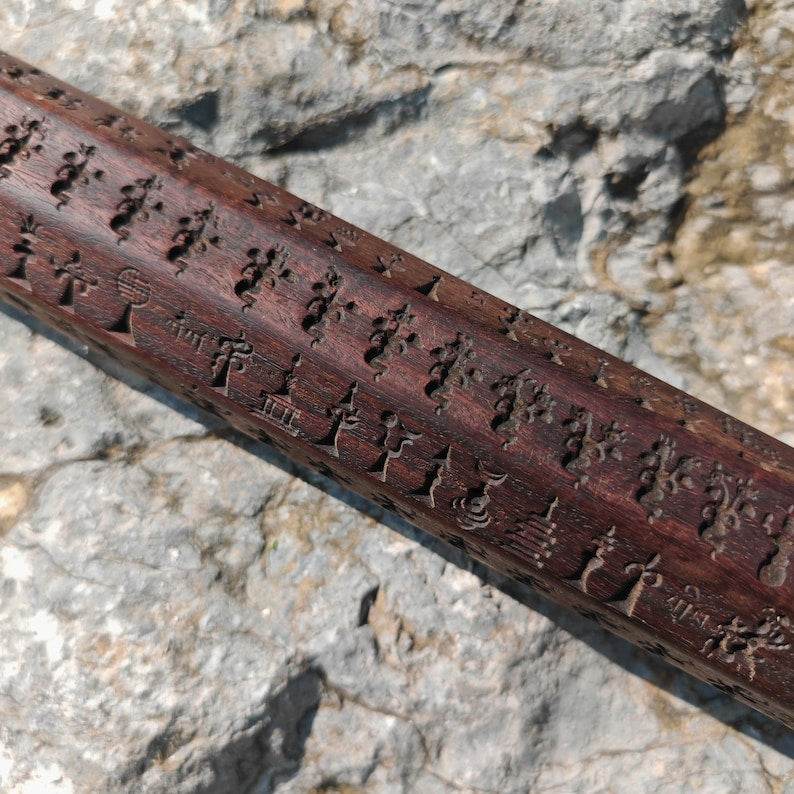 Zanpar Wooden Mold Stick - Tibetan Buddhist art, view 6