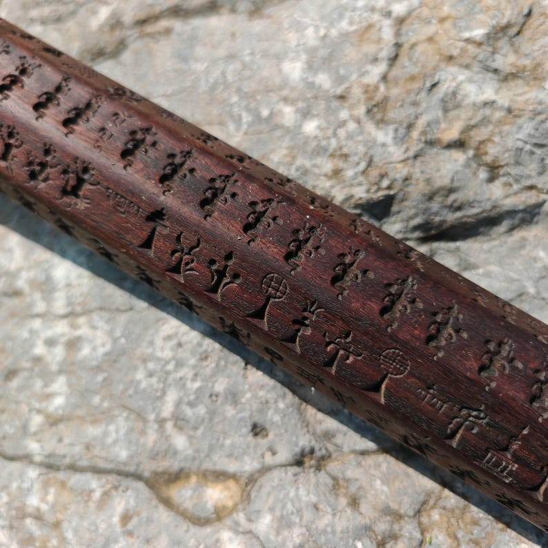 Zanpar Wooden Mold Stick - Tibetan Buddhist art, view 7