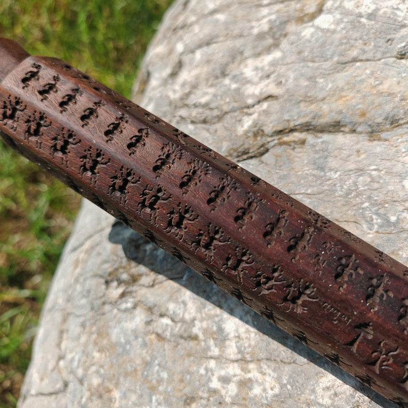 Zanpar Wooden Mold Stick - Tibetan Buddhist art, view 8