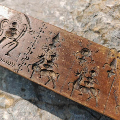 Zanpar Wooden Mold Stick - Tibetan Buddhist art, view 9