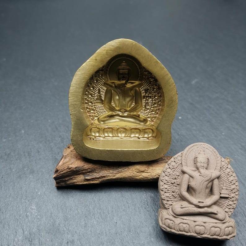 4cm Samantabhadra Yab Yum Tsa Tsa Mold - Tibetan tsa tsa mold, view 5