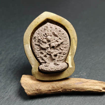 Citipati Tsa Tsa Mold,Shmashana Adhipati Mould,4.5cm Height - Tibetan tsa tsa mold, detailed view