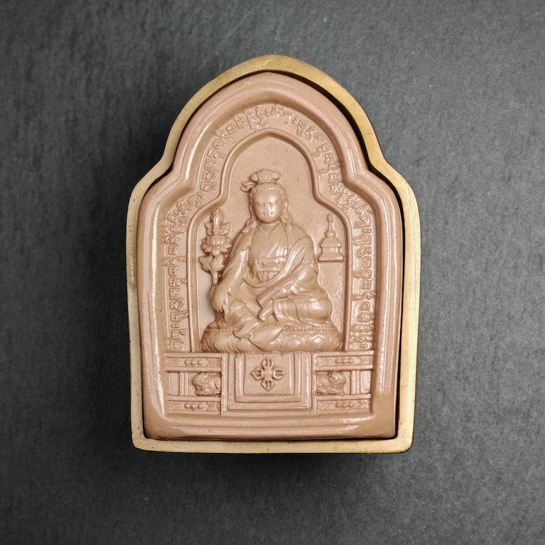 Jigme Lingpa Tsa Tsa Mold,9cm Height - Tibetan tsa tsa mold, detailed view
