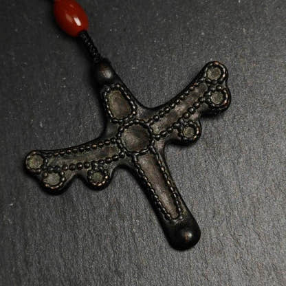 Pendant,Thokcha Protection Charm, 56 - Tibetan Buddhist art, close-up detail